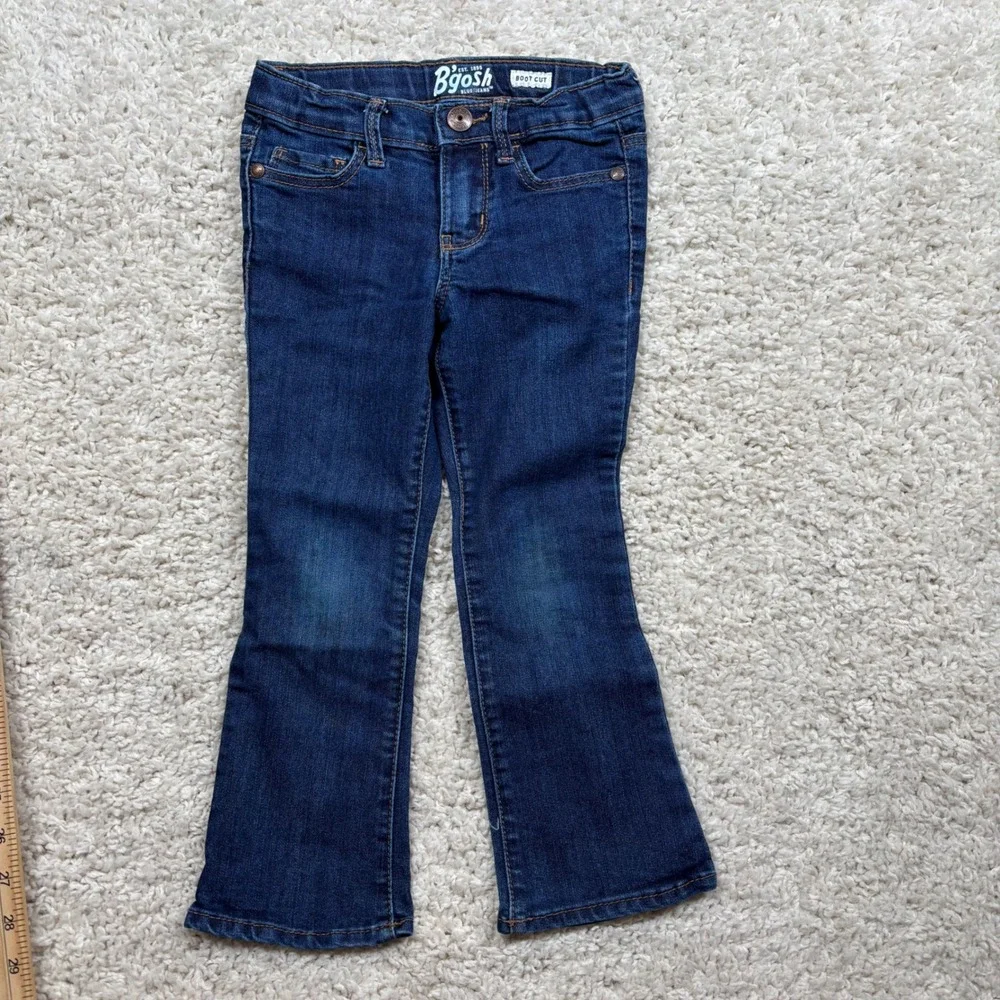OshKosh‎ Bgosh Toddler Girls Bootcut Jeans Dark Wash Size 4T Set of 2